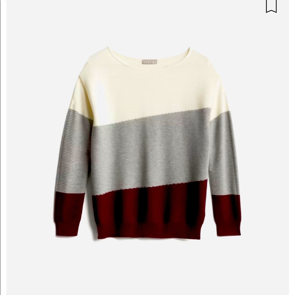 Color block pullover sweater